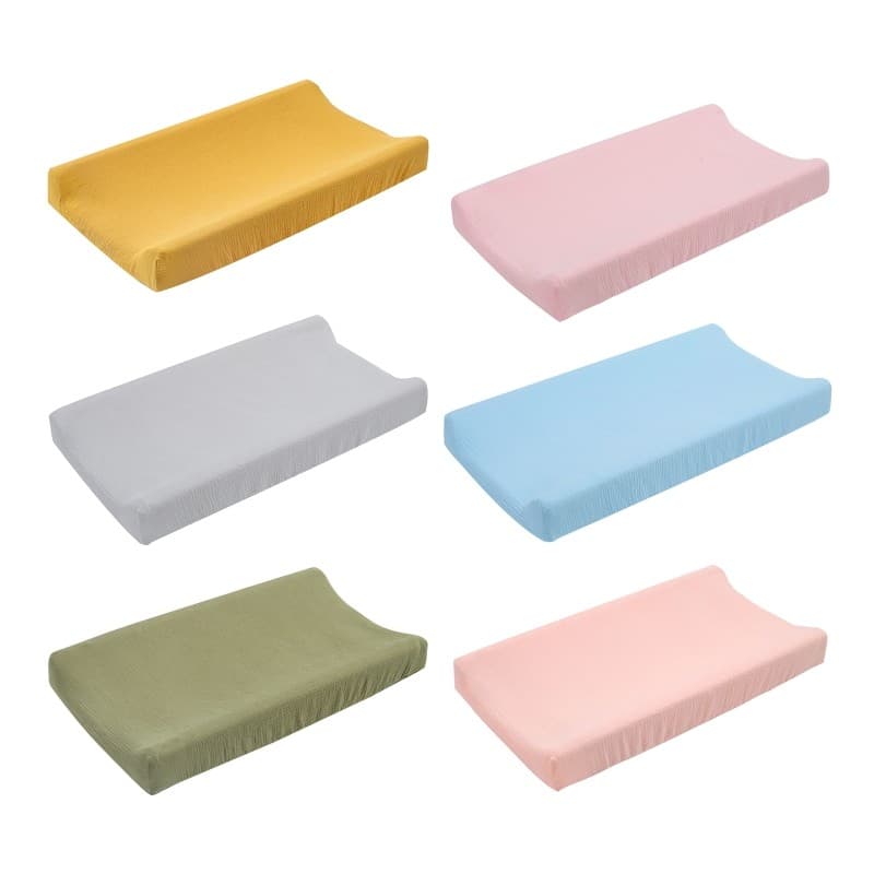 Almofada Respirável para Troca de Fraldas de Bebê Recém-Nascido, Capa de Muslin Removível para Mesa de Troca, Capa para 