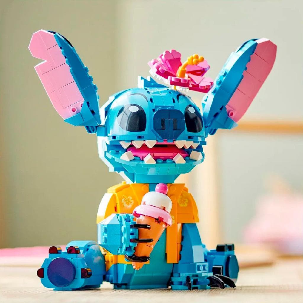 LEGO Stitch Grande Disney 43249 Kit Completo com 730 Peças Brinquedo de Montar Original Infantil com Montagem Fácil