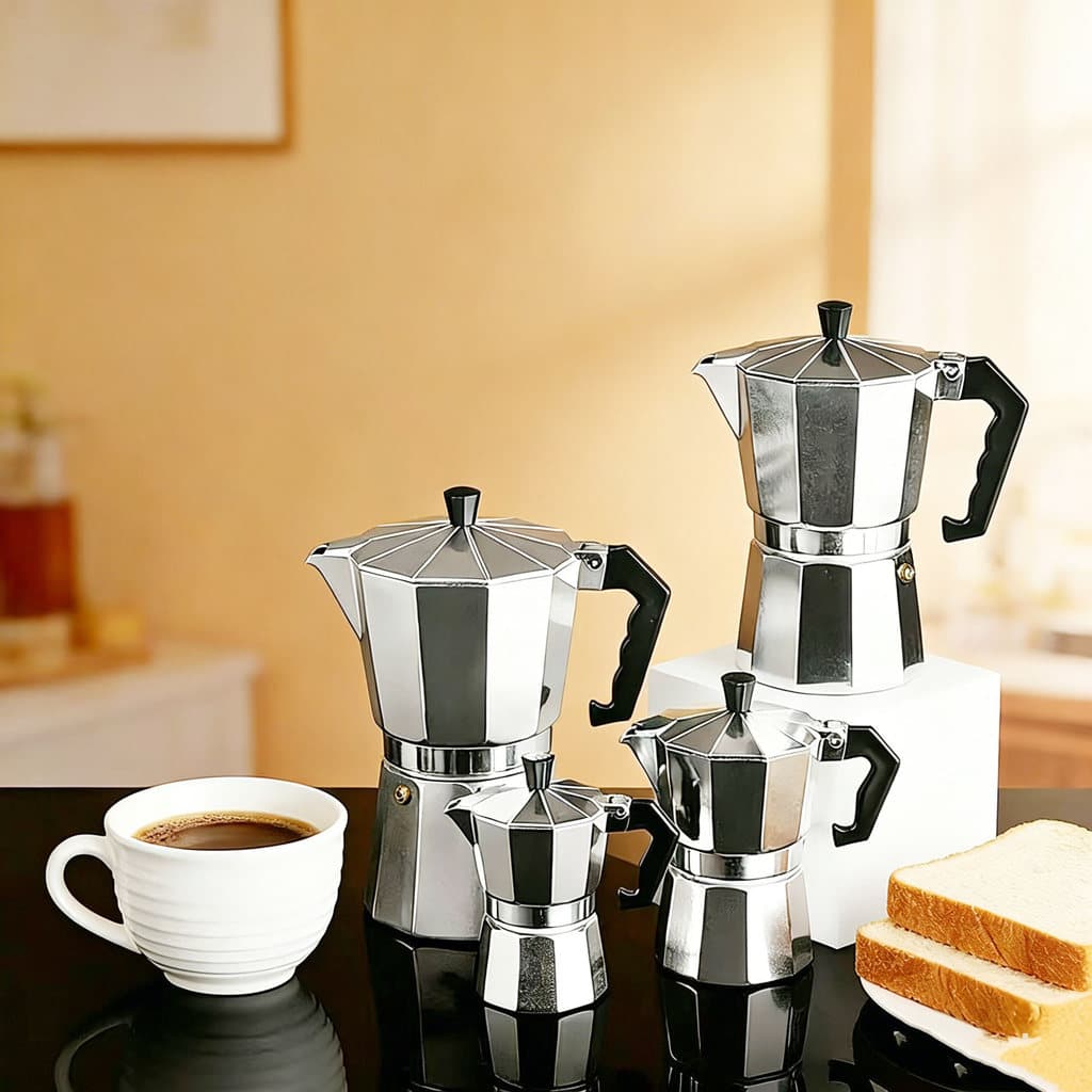 Cafeteira Italiana Moka Serve 150ml ou 300ml Aço Alumínio Café Expresso Premium Mantém Temperatura