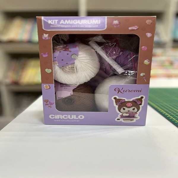 Kit Amigurumi Crochê Kuromi Hello Kitty Círculo - Material Completo