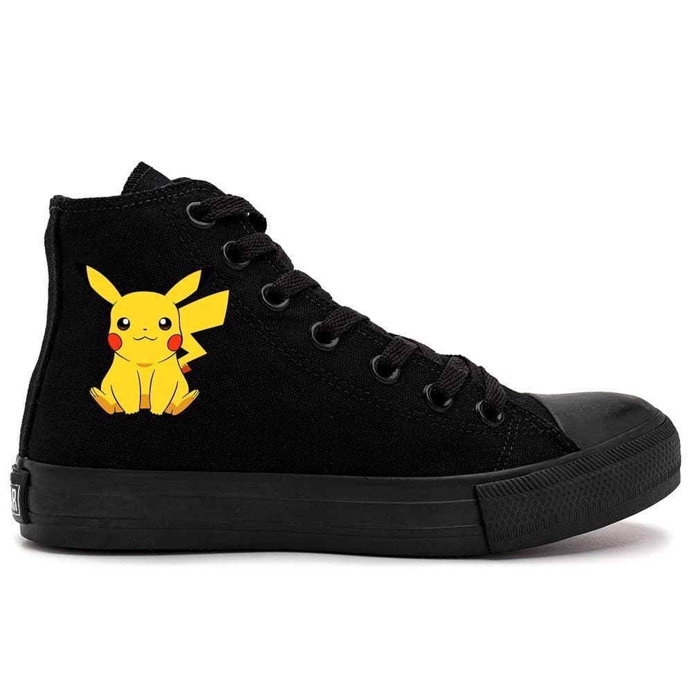 Tênis Botinha Pika Pikachu Cosplay Anime Kawaii Calçados Confortável Moderno Costura Reforçada