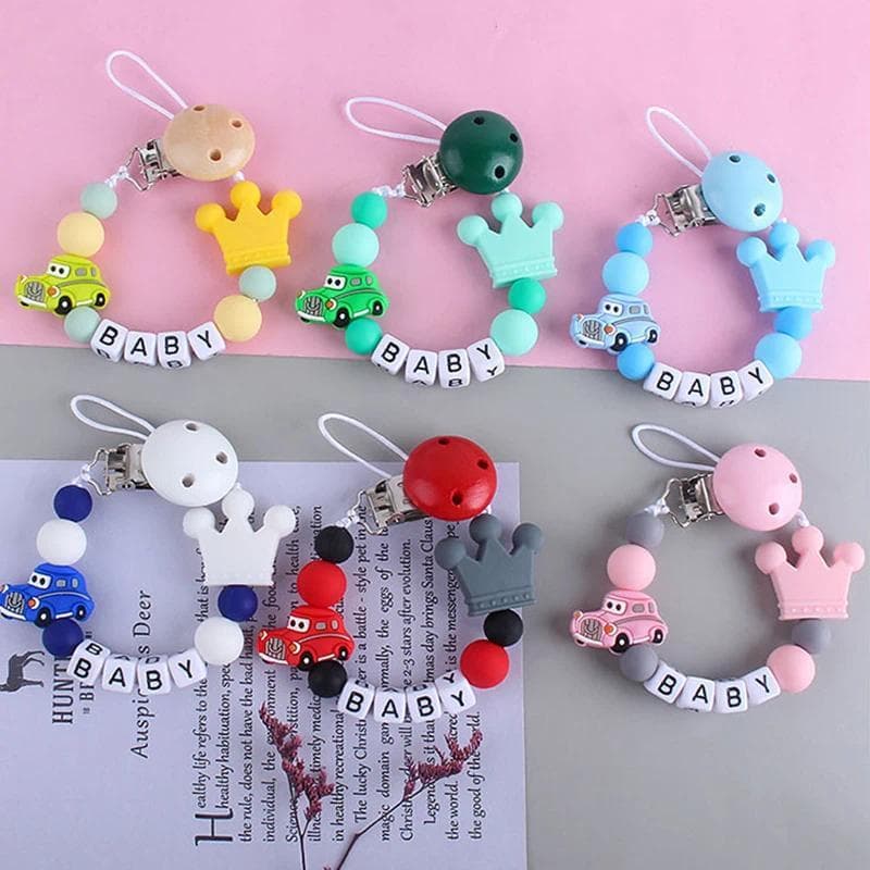 Corrente para chupeta, prendedor de chupeta para recém-nascidos, acessório para chupeta de carro, mordedor para bebês, b