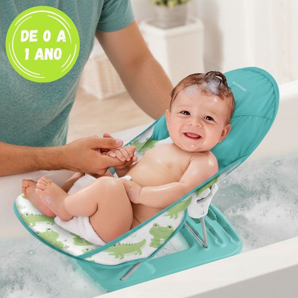 Cadeirinha de banho bebe sentado regulável praia piscina banheira