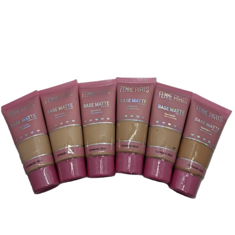 Base líquida  Efeito Matte Alta Cobertura Femme Paris