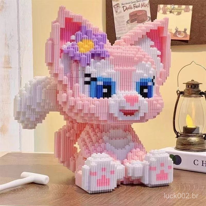 Blocos de montar de grandes dimensões das princesas da Disney compatíveis com blocos de montar Lego montados manualmente