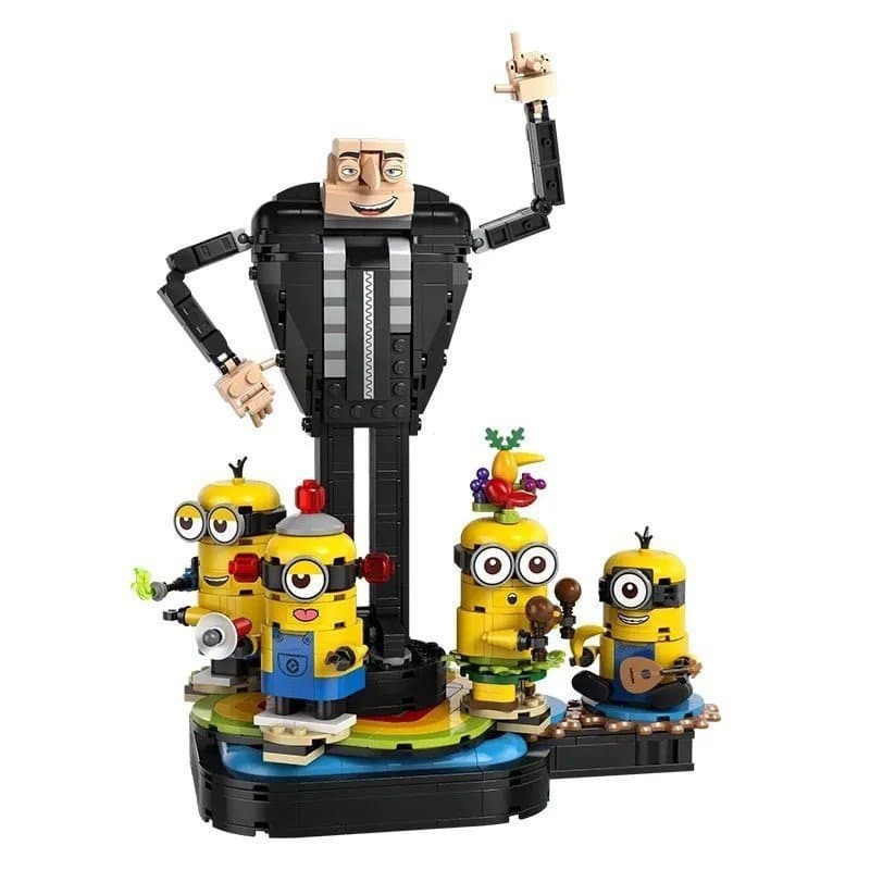 839 Peças Compatíveis com Lego, Conjunto de Blocos de Montar Despicable Me 75582, Brinquedo Educativo para Crianças