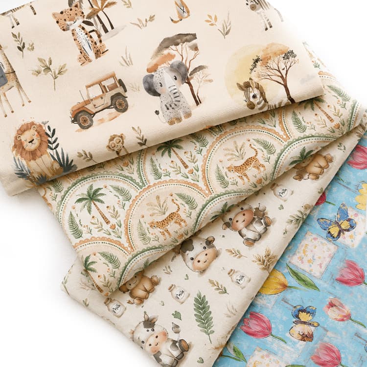 Tecido Tricoline Digital Animais Diversos 100% Algodão Costura Artesanato Patchwork DIY