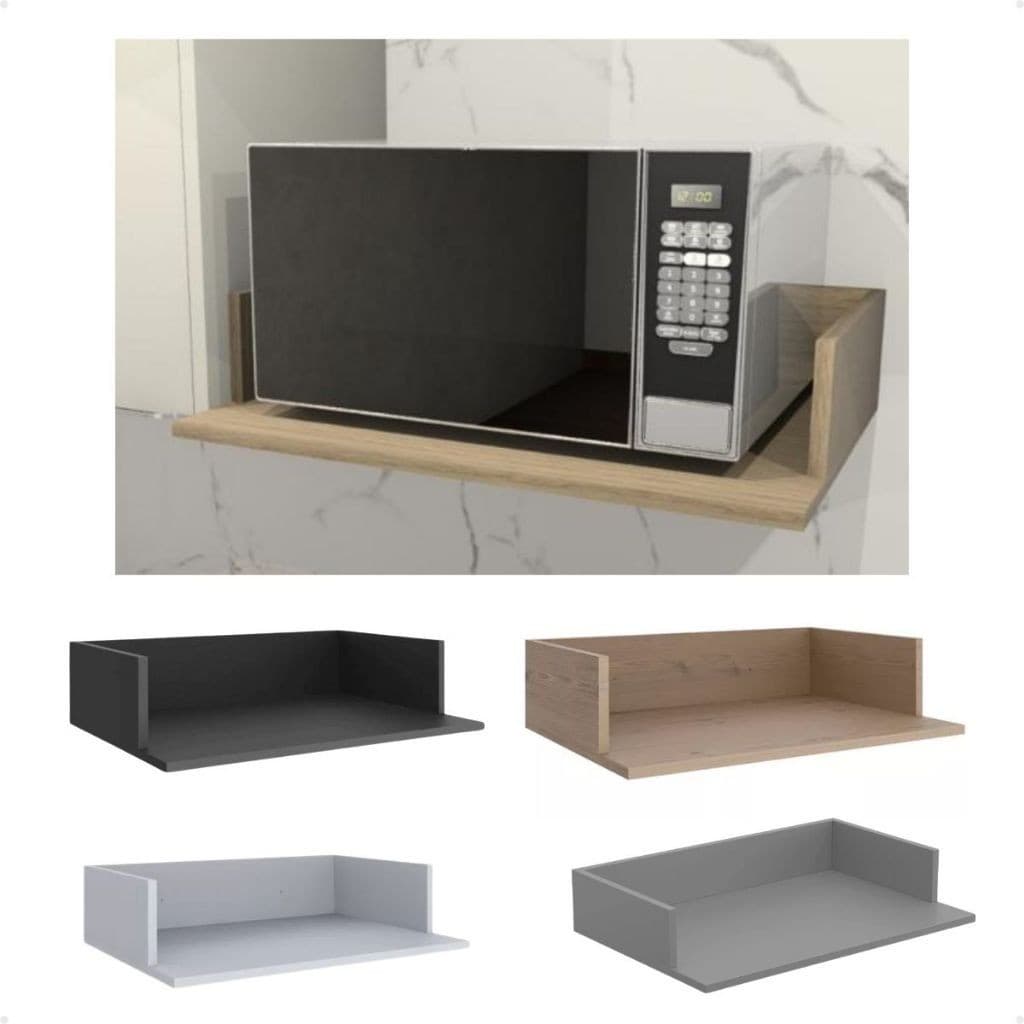 Nicho Suporte Parede Para Microondas 60X40cm Mdf Cozinha Lanchonete cores
