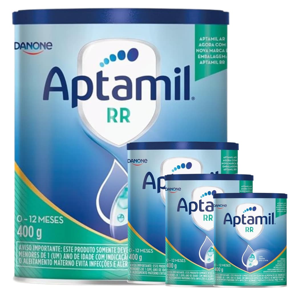 4 Latas- Fórmula Infantil em pó Aptamil RR- Danone -400 Gr