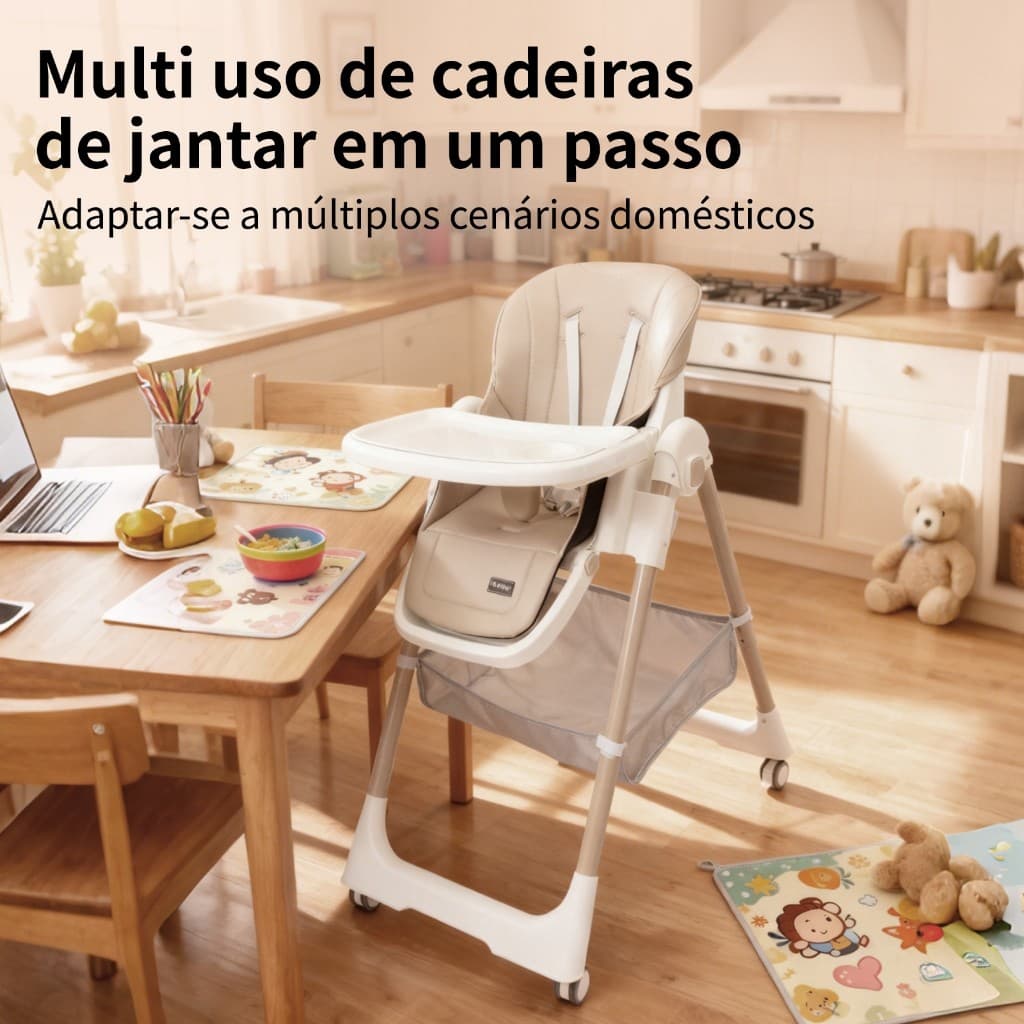 Cadeira de Alimentação para Bebê com Bandeja Removível | Segura e Confortável