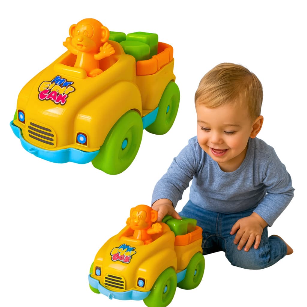 Brinquedo Carrinho Baby Educativo Com Encaixes My First Car Interativo Colorido Didatico Brinquedos