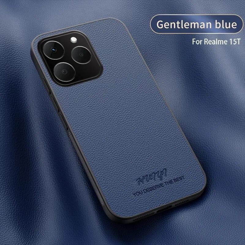 Capa Magnética Do Carro Para Realme 15T Luxo Couro Fosco Moldura Macia Câmera Protetora Caso Traseiro Telefone 15 T 15T
