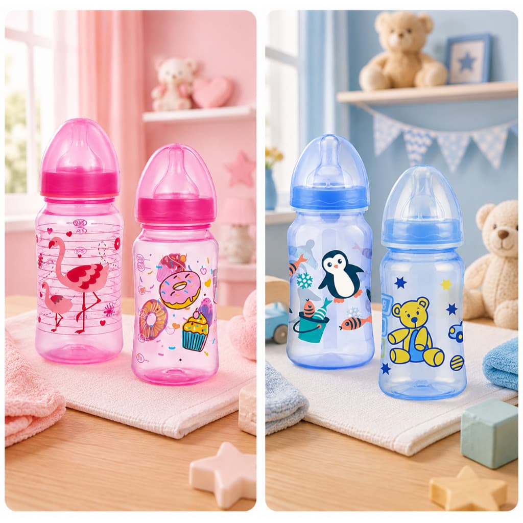 Super Mamadeira Petita 270ml Bico Redondo/Universal  Infantil Bebê Menino Menina Resistente e Segura