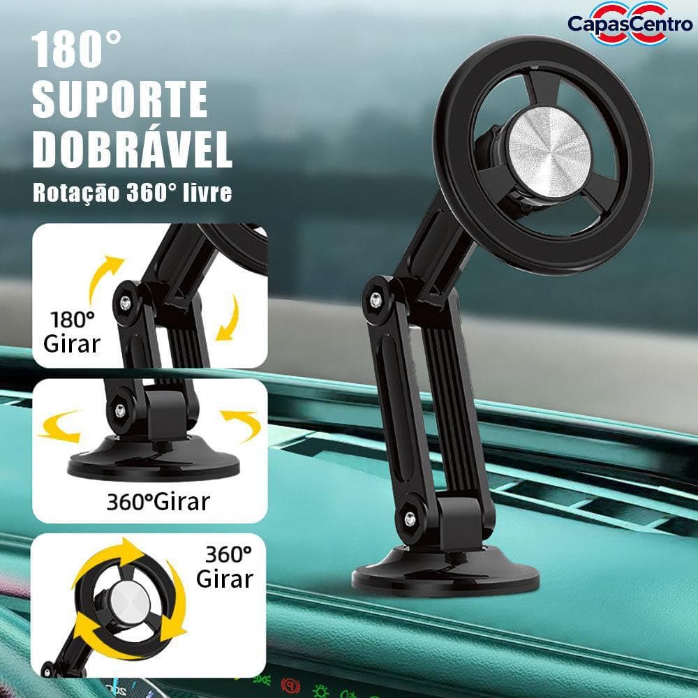 360° Suporte Celular Rotativo Car Veicular Magnético Carro Casa Mesa