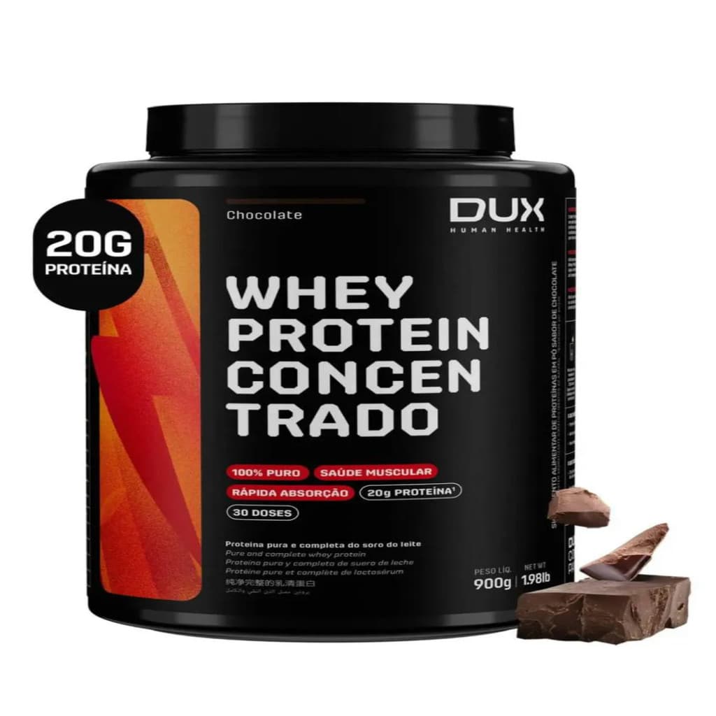 Whey Protein Concentrado (900g) Dux Nutrition - Chocolate