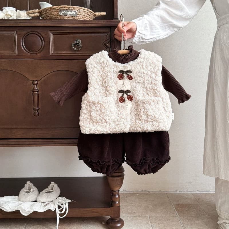 Roupas de bebê roupas de bebê menina colete de lã colete quente camisola calças Super bonito roupas de passeio moda pequ