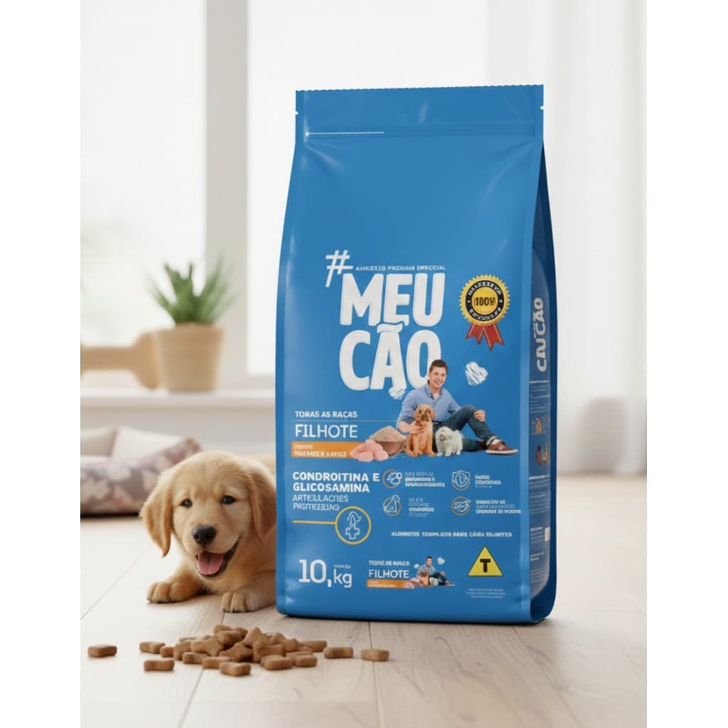Ração Cachorro Filhote 10kg Cão Todas as Raças Frango e Arroz Yucca Meu Cão Premium