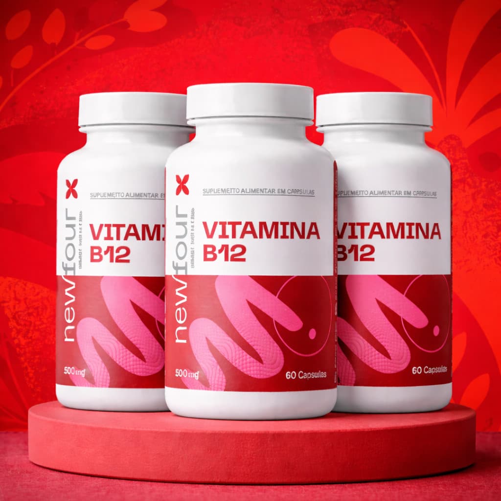 Vitamina B12 500mg 60 Cápsulas Suplemento Alimentar Vitamina B12