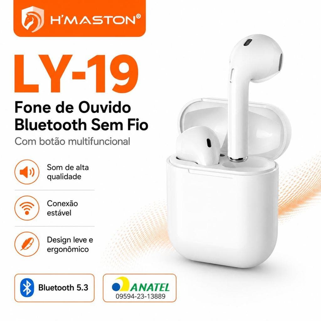 H'Maston Fone Sem Fio Bluetooth Original Fone Ouvido Bluetooth Fone Bluetooth Fone De Ouvido Sem Fio LY-17MINI
