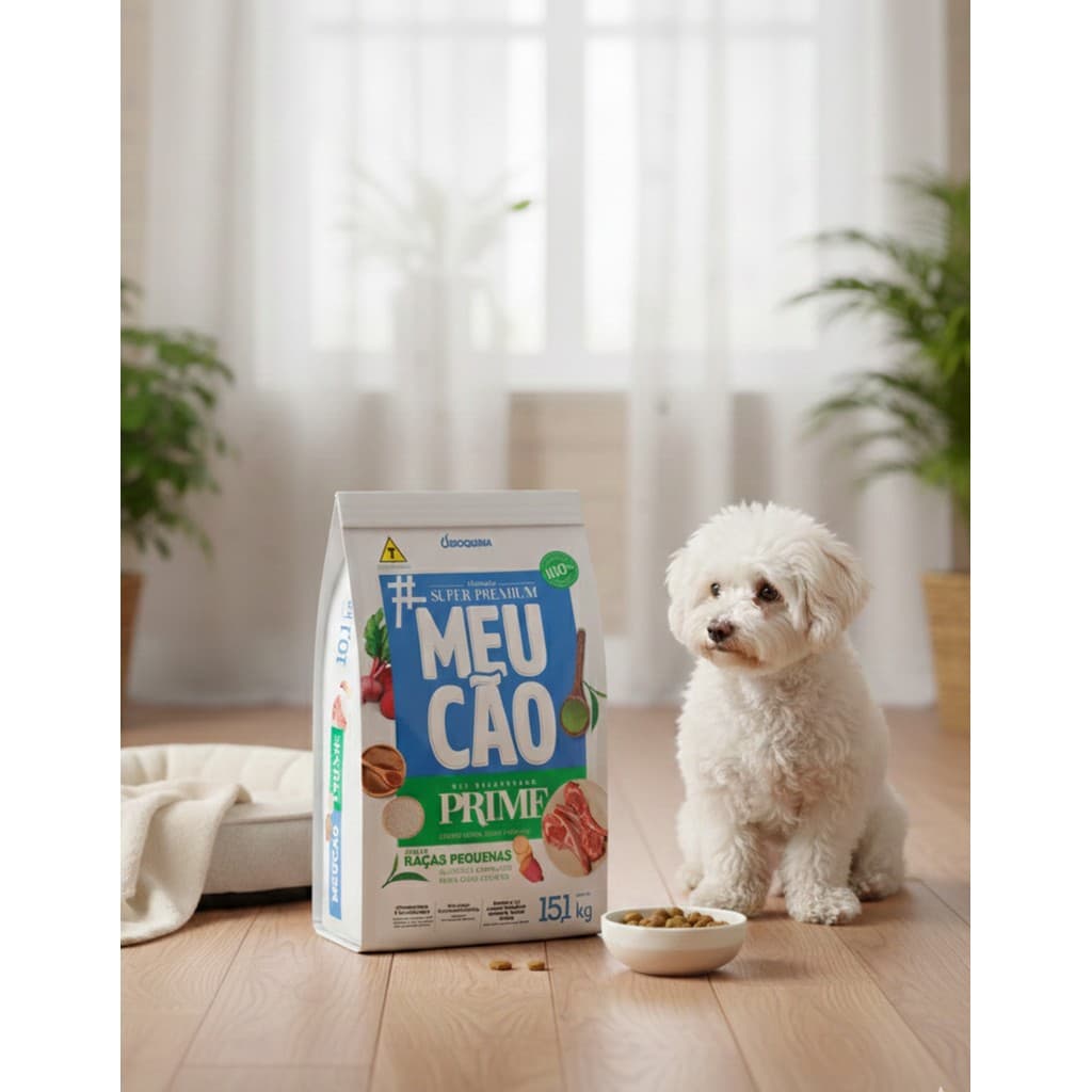 Ração Cachorro Raça Pequena Adulto Meu Cão Super Premium Carne 15kg Dha Ômega 3 Yucca