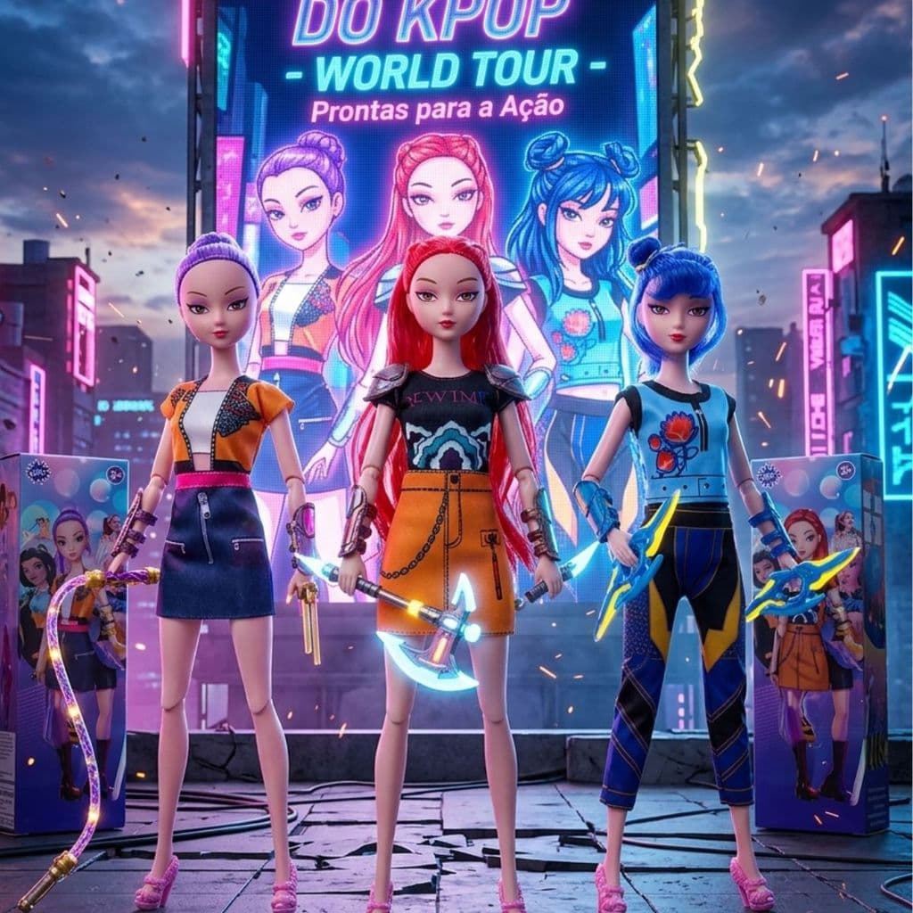 Boneca Articulada Guerreiras Kpop Zoey  , Mira ou Rumi