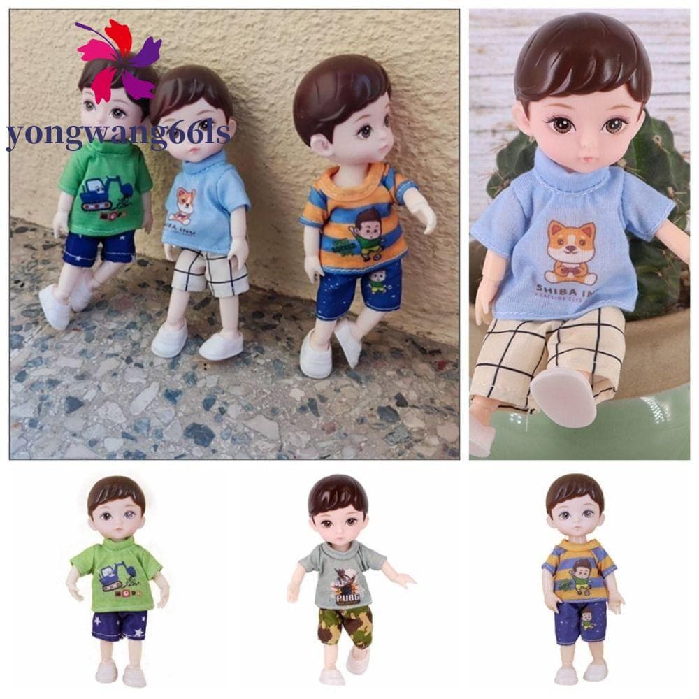 Boneca YONGWANG BJD Com Roupas , 13 Bonecas Articuladas , Olhos Amarelos Azuis , De 16 Cm Dobradiça