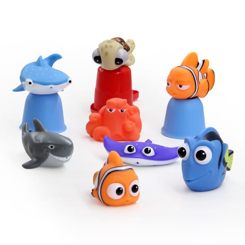 Brinquedos De Banho Do Bebê Procurando Nemo Dory Float Spray Água Squeeze Borracha Macia Jogo Banheiro Figura De Brinque