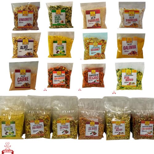 KIT ( 30 ) -- 10 TEMPEROS E CONDIMENTOS 50G CADA TOTALIZANDO 500G LINHA PREMIUM