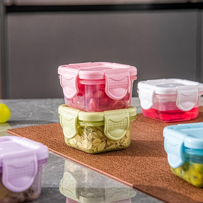 Mini Pote Para Recipiente Alimentos Leite em pó para Bebês 4 unidades Armazenamento Infantil  60ml