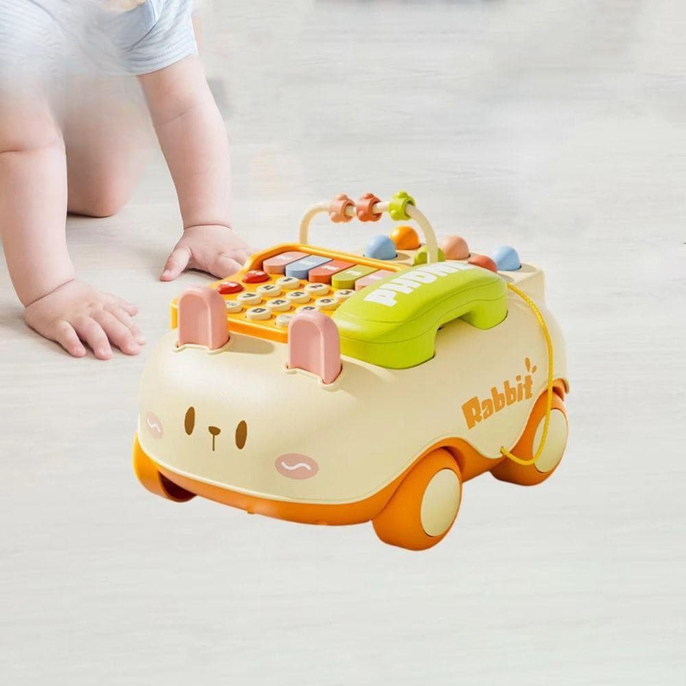 Brinquedo Musical com Luzes Fuhui Baby, Material ABS, Telefone Eletrônico Ativado por Voz, Brinquedo Educativo