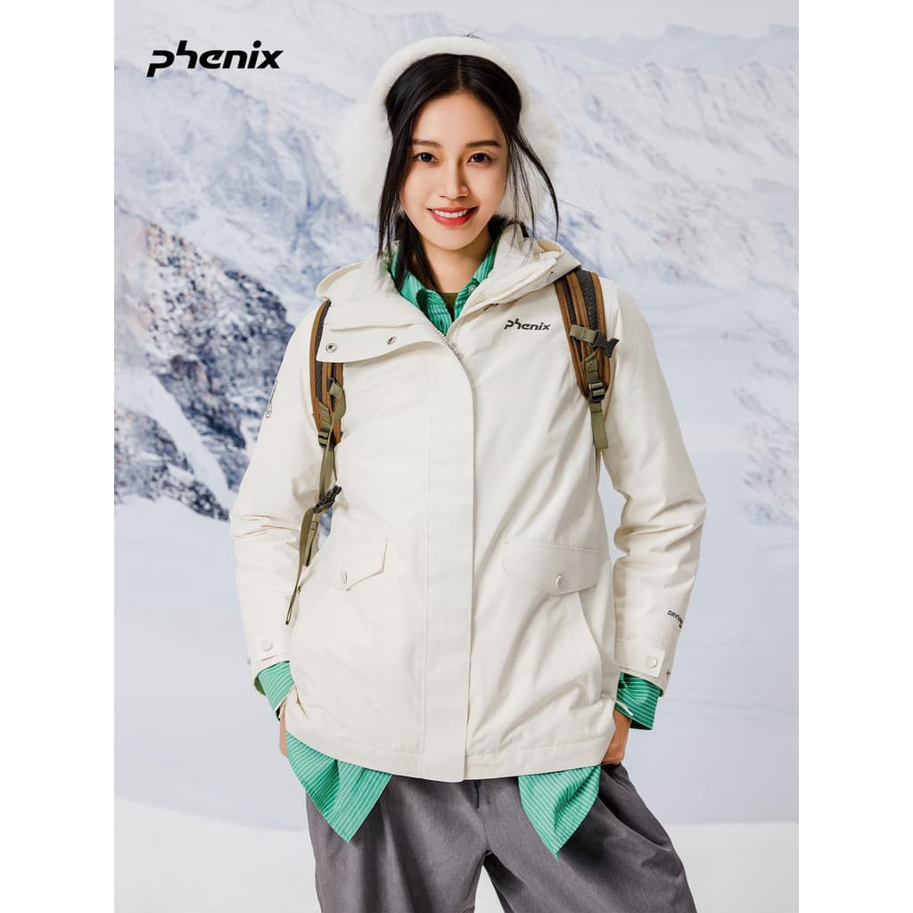 Phenix Phoenix PRIMALOFT Jaqueta impermeável de algodão térmico Jaqueta masculina à prova de vento Jaqueta três em um