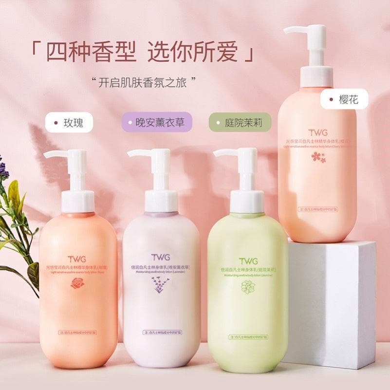 Novo estilo loção corporal rosa hidratante jasmim loção corporal hidratante Anti-coceira seca senhoras fragrância de lon