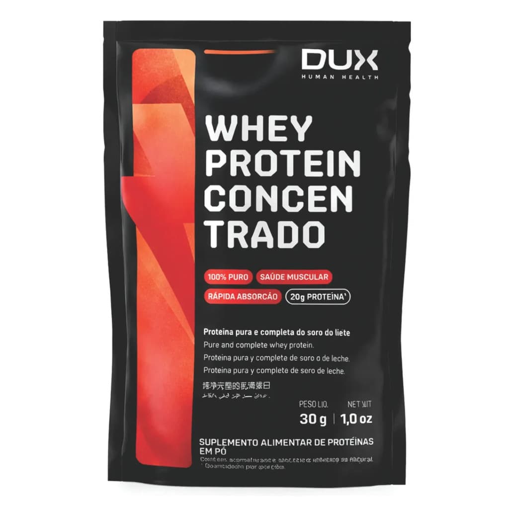 Whey Protein Concentrado Sachê De 30g Sabor Chocolate Branco Dux