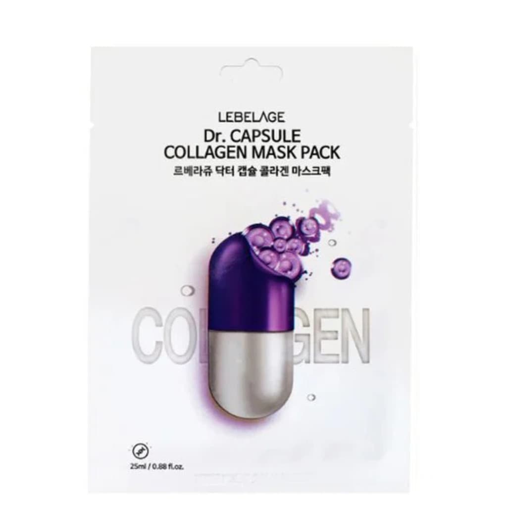 Máscara Hidratante Premium Lebelage Cápsula De Colágeno 28ml Tratamento Facial Anti-Idade Hidratação Revitalizante