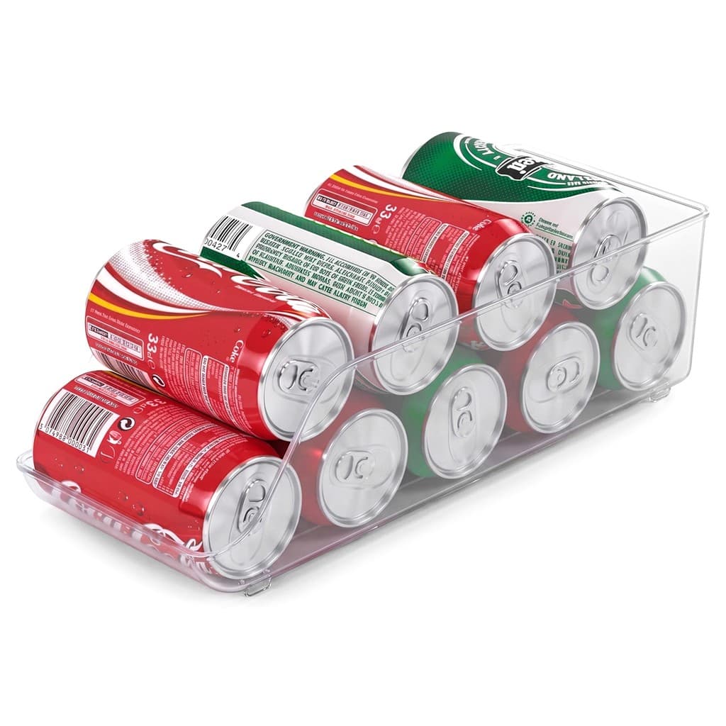 Organizador Porta Latas Acrílico Multiuso Para Refrigerante Cerveja Geladeira Cozinha