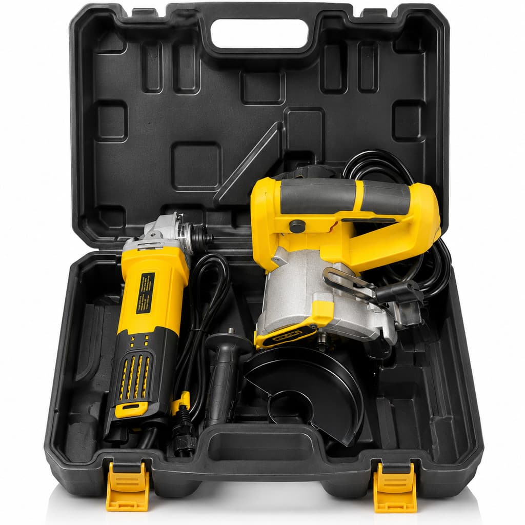 Kit Serra Mármore e Esmerilhadeira 110V 220V com Maleta para Reforma e Obra