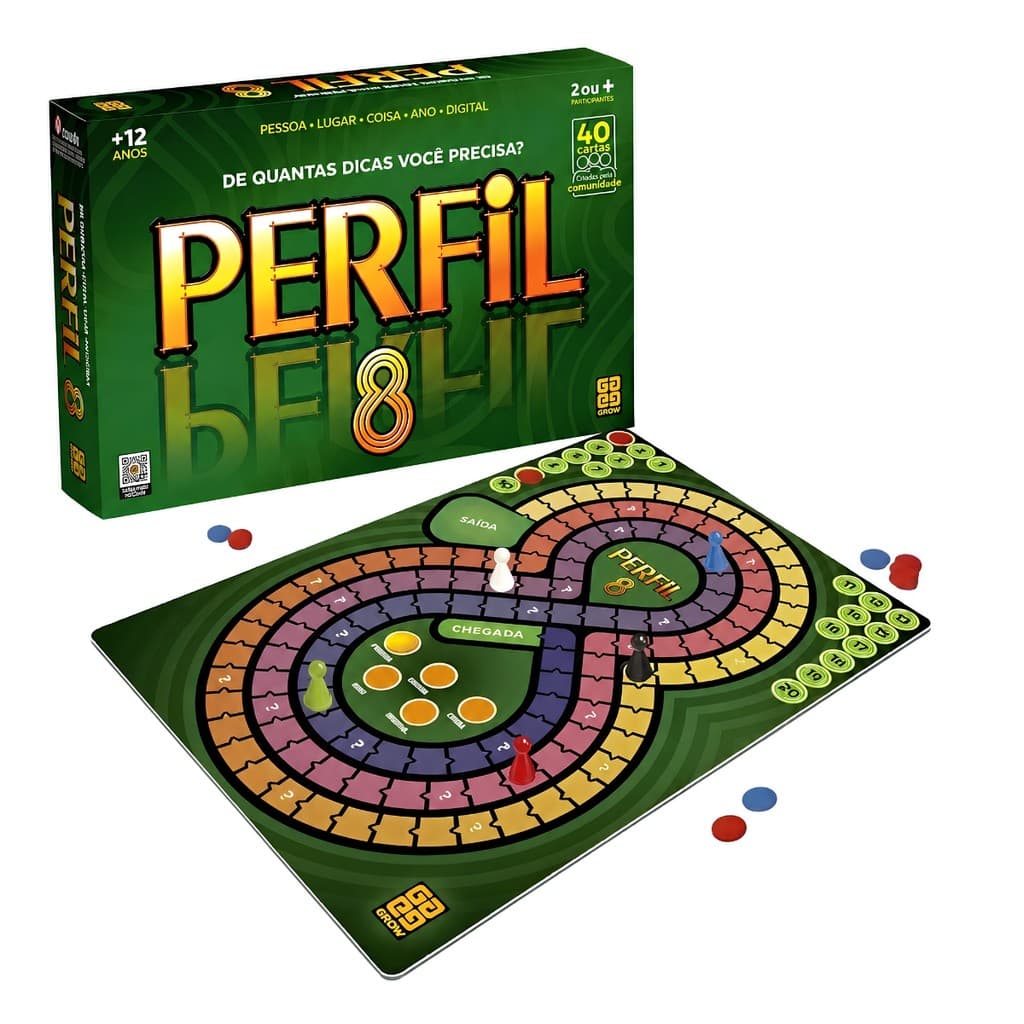 Jogo De Tabuleiro Perfil 8 Desafie Sua Mente Com Estratégias Em Família Grow 04992