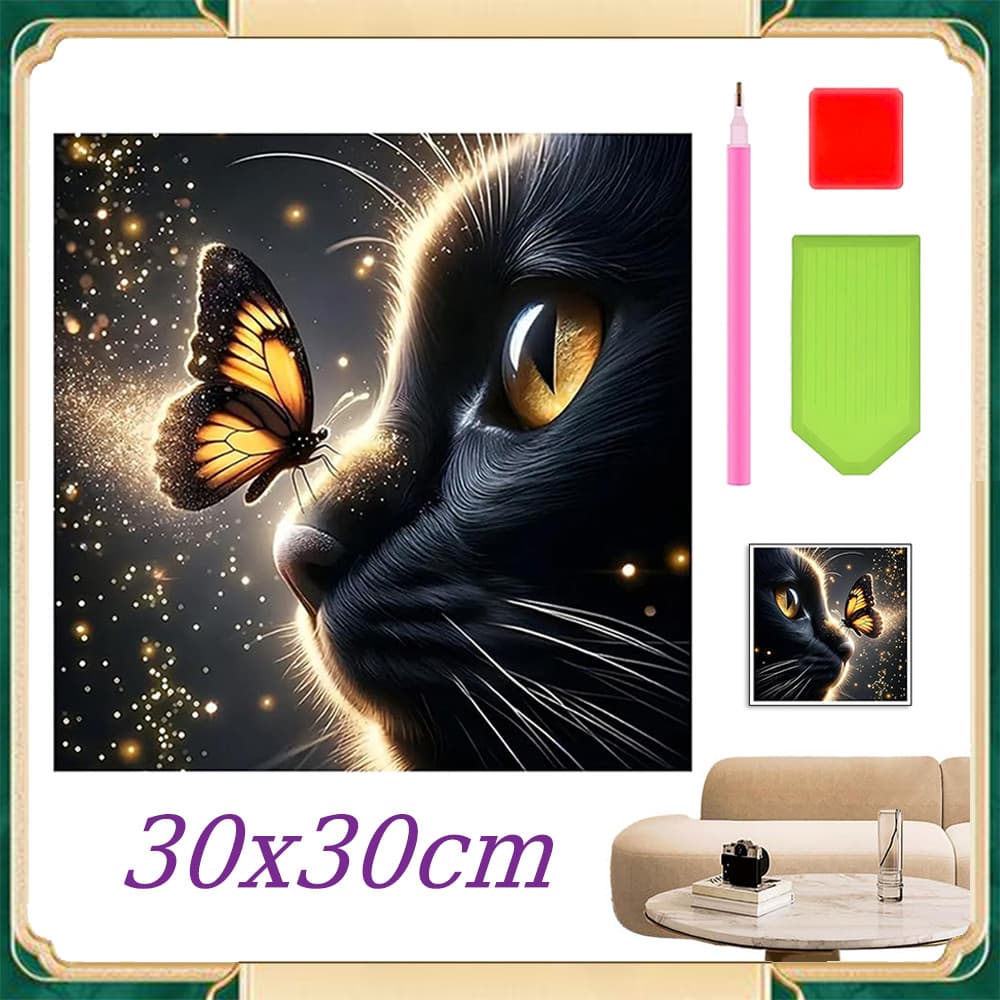Conjunto de pintura com diamantes 5D  Pintura com diamantes 30 x 30 cm