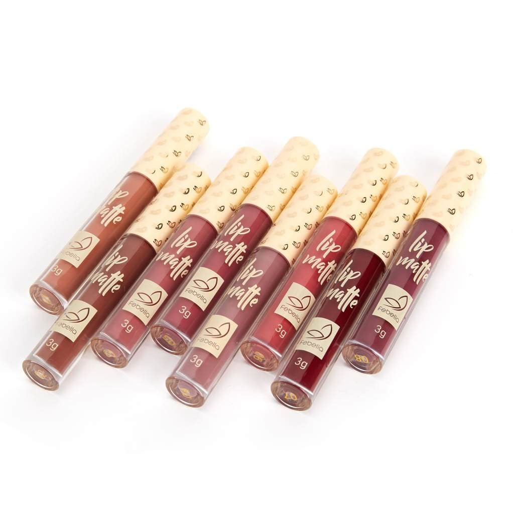 BATOM LÍQUIDO LIP MATTE ALTA PIGMENTAÇÃO 16 CORES – FEBELLA MAKEUP
