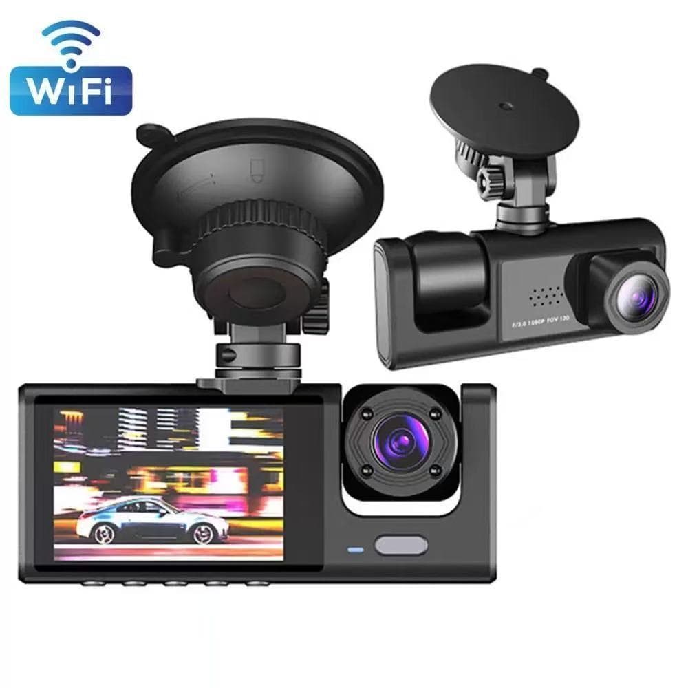 Câmera Carro Wi-Fi Dupla Full HD 1080P Frente e Traseira com Gravação em Espelho