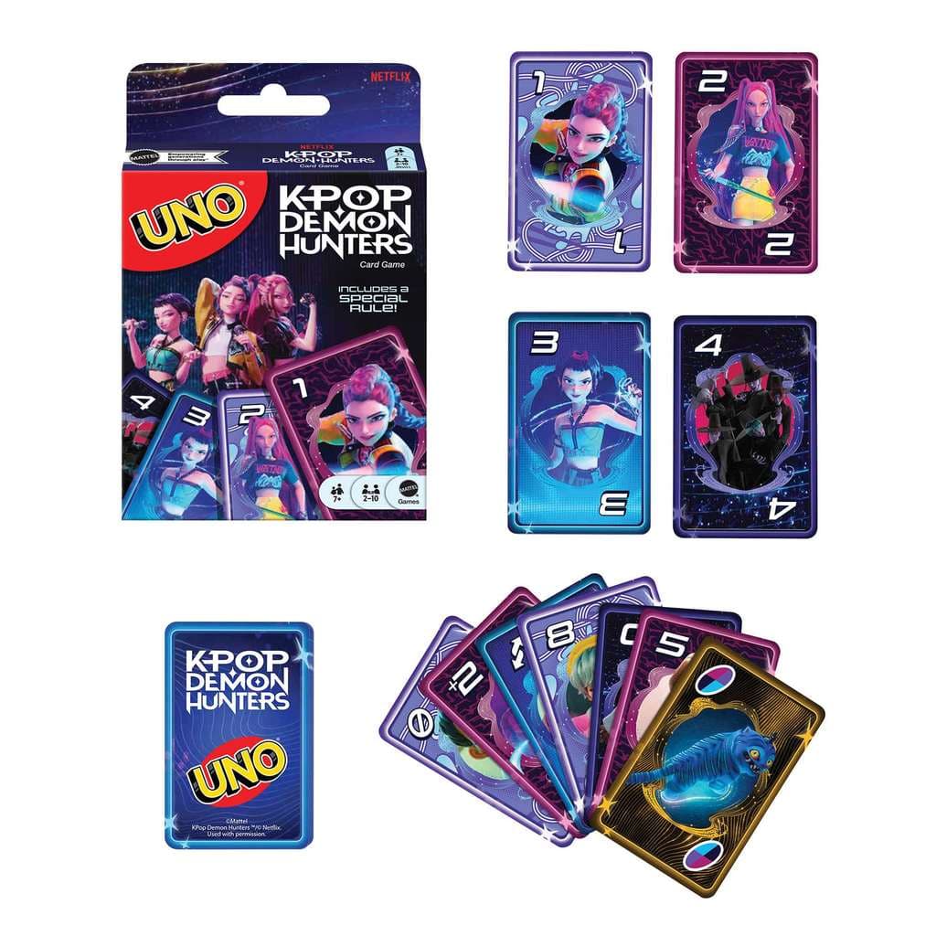 Jogo De Cartas Mattel UNO Netflix K-Pop Demon Hunters , Edição Especial Com Regra Exclusiva , Família