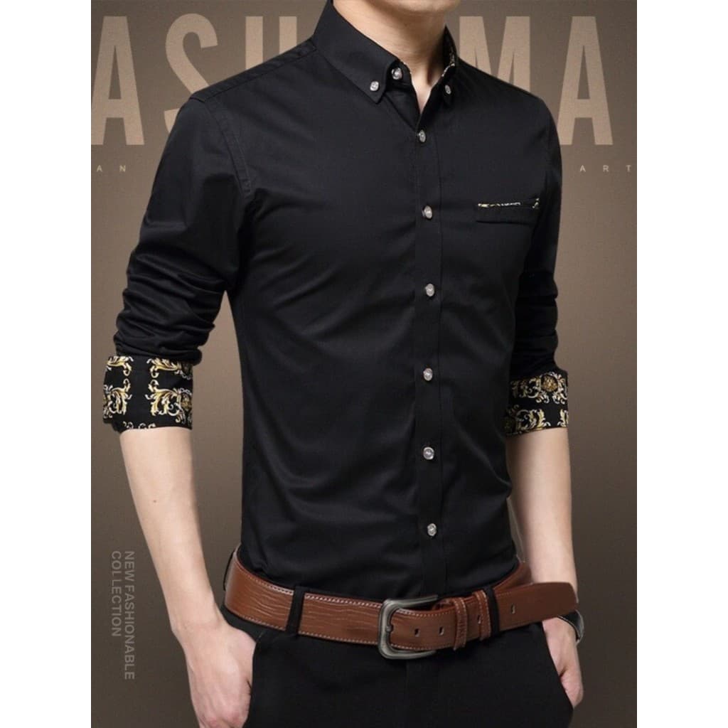Camisa influenciadora masculina, roupa de rua, pequenas pessoas sociais, Slim fit, cor sólida, camisa branca, estilista 