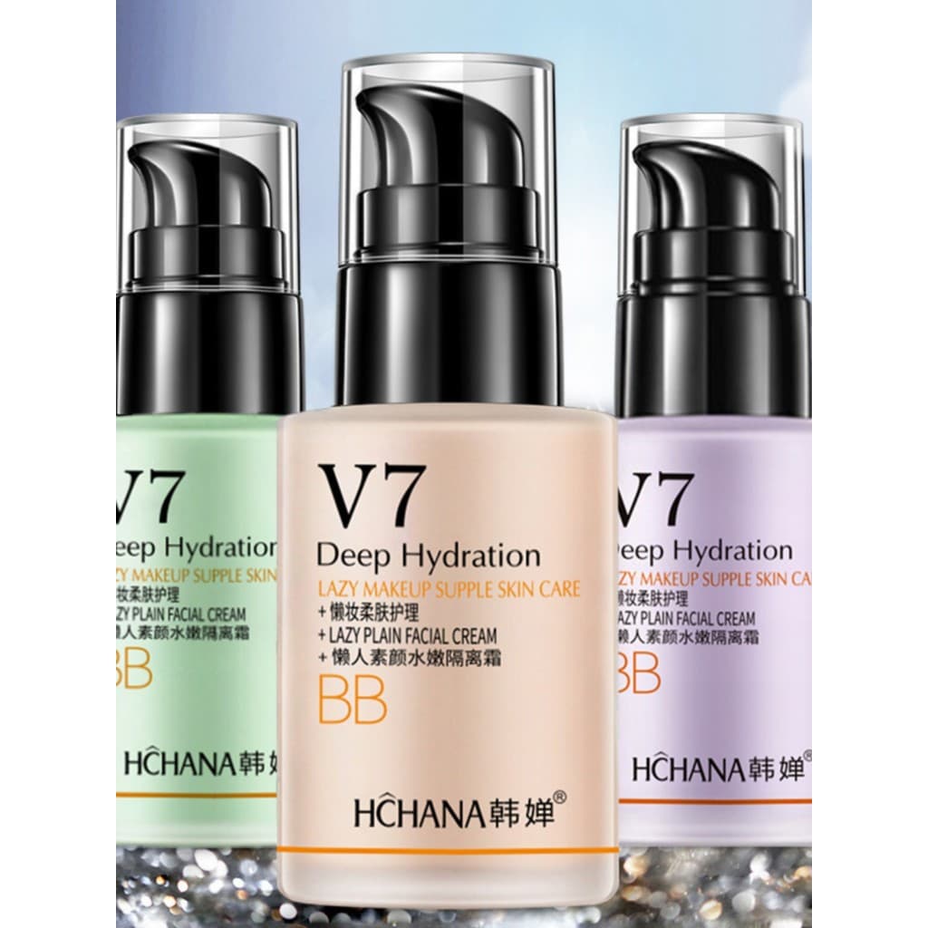 Han Chan V7 base creme hidratante hidratante preguiçoso creme facial base corretivo base líquida iluminar o tom da pele 