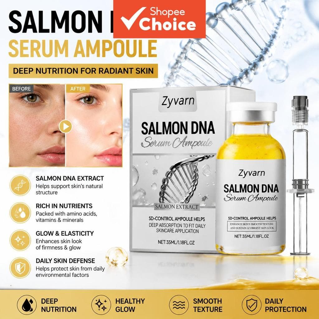 Soro Profissional de Colágeno com DNA de Salmão & Peptídeos 35ml – Ampola Anti-Idade, Elástico, Firmeza | Cuidado