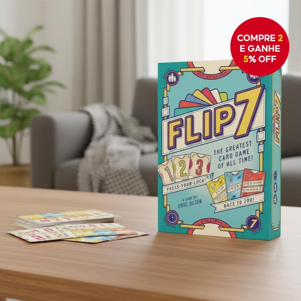  Flip 7: Jogo de Cartas de Estratégia Rápido e Envolvente, Perfeito para Noites em Família, Viagens, Festas e Todas as