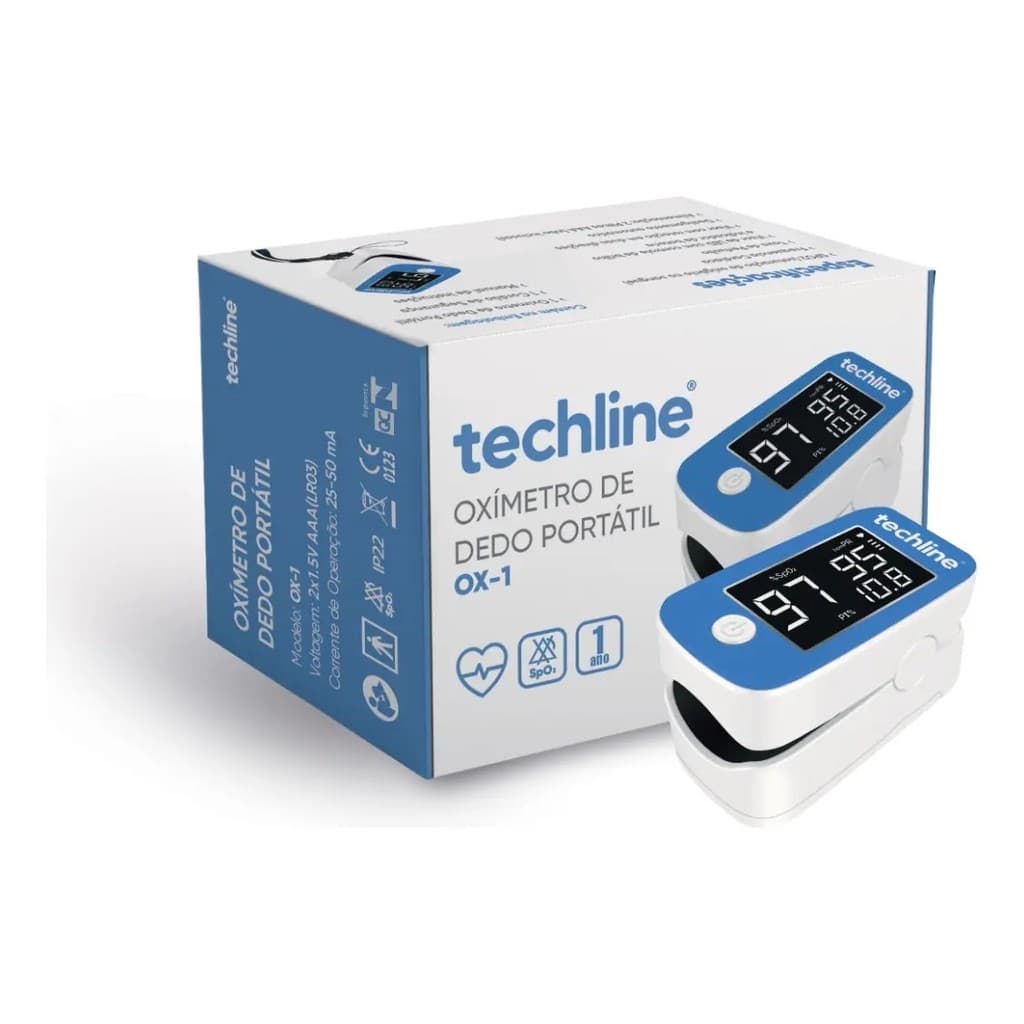 OXIMETRO DE DEDO PORTATIL OX-1 TECHLINE