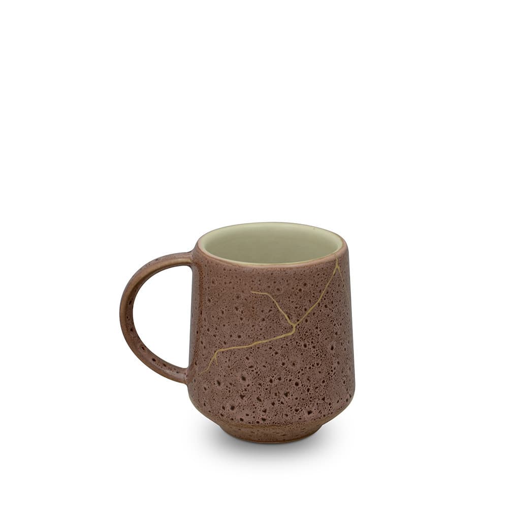 Caneca De Cerâmica Ceraflame Gourmet Brisa Ouro 150ml  Rosa Orgânico
