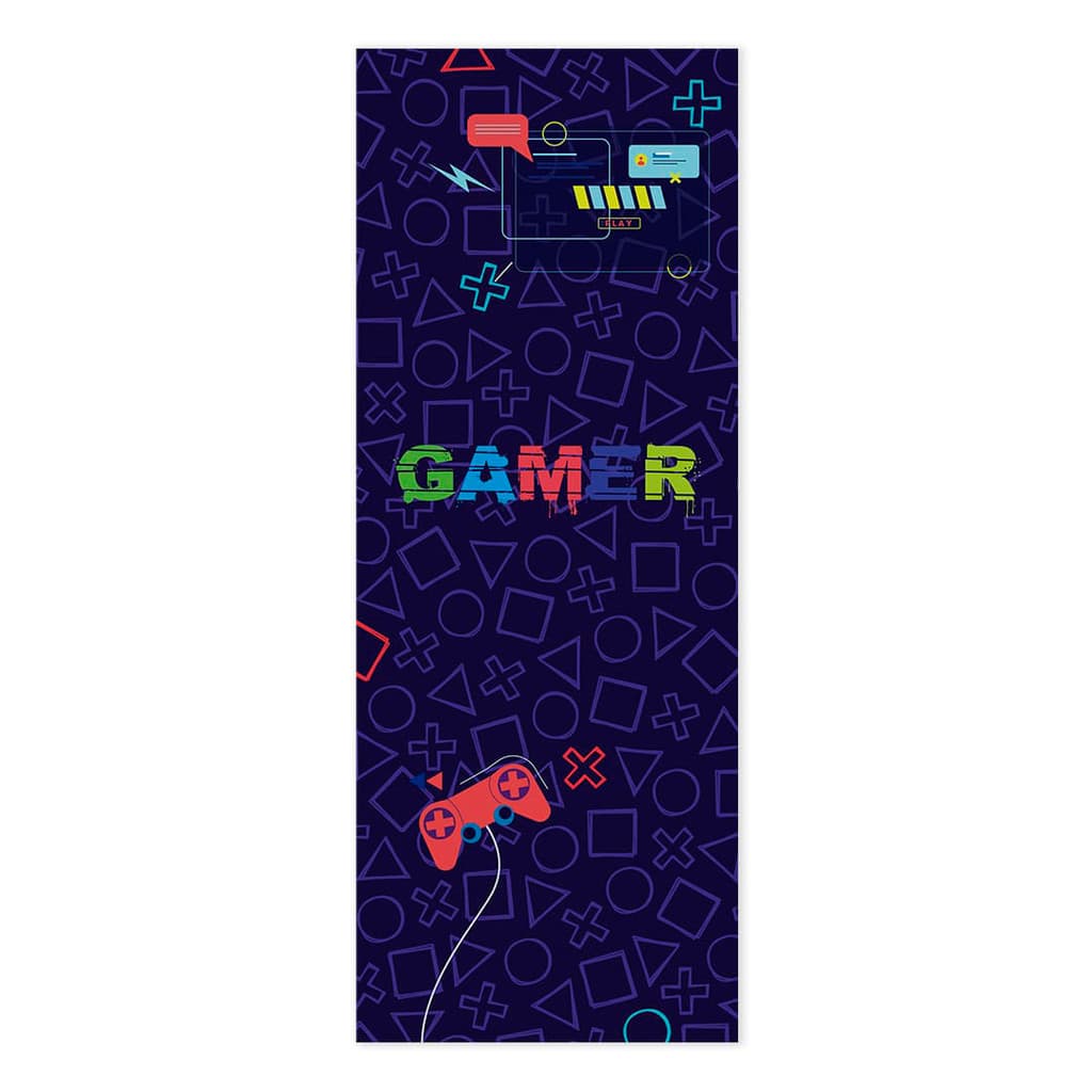 Adesivo Envelopamento Decorativo Porta Gamer Controle Videogame 80x210 Vinil Fosco Alta Resolucao
