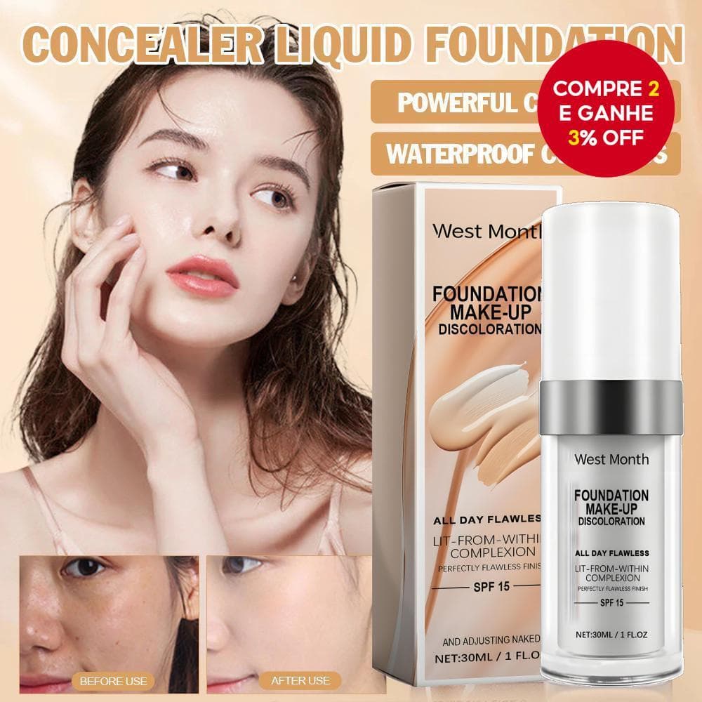 Base Líquida Luminext Magic Color Changing-Tom De Pele Adaptativo Maquiagem Nude Corretivo De Longa Duração Fps , Sessão