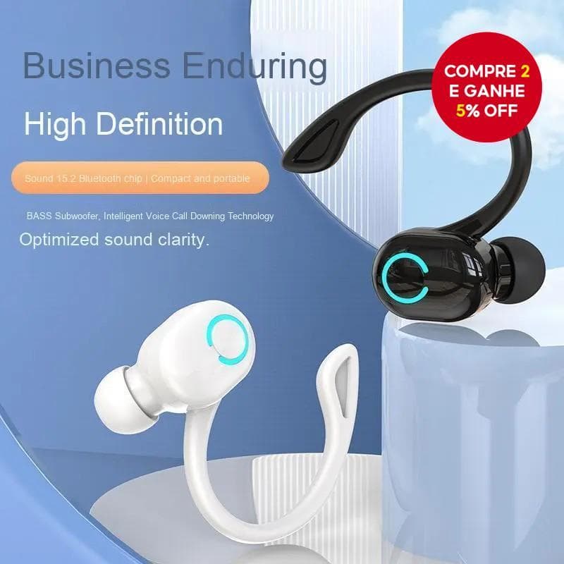 Fones De Ouvido Sem Fio Bluetooth Esportes Correndo Único Alta Fidelidade Estéreo Redução Ruído Música Fone